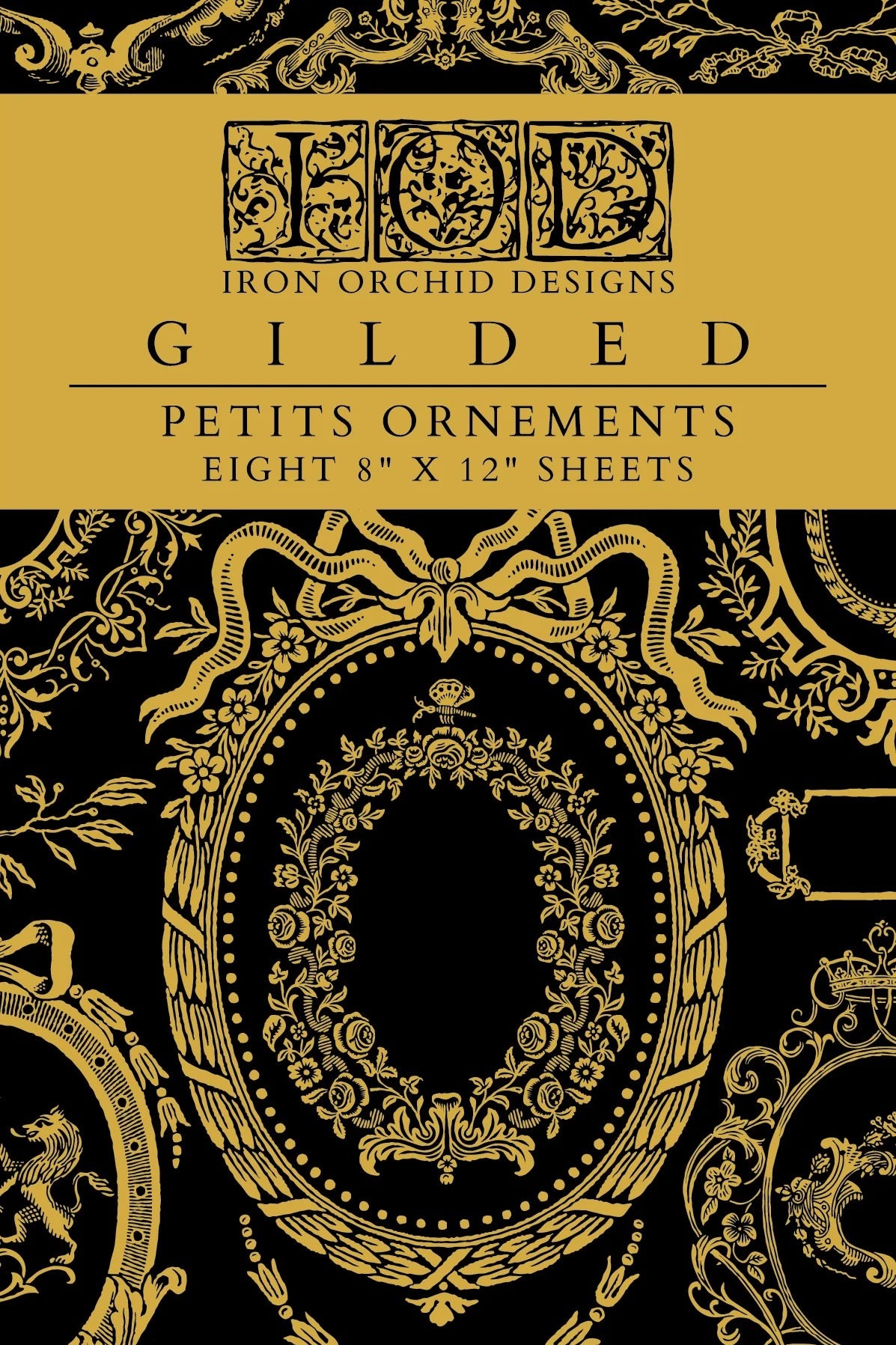 PETITS ORNEMENTS GILDED FOIL TRANSFER 12X16 PAD