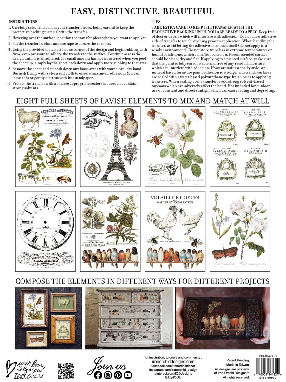 BROCANTE IOD TRANSFER 12X16 PAD