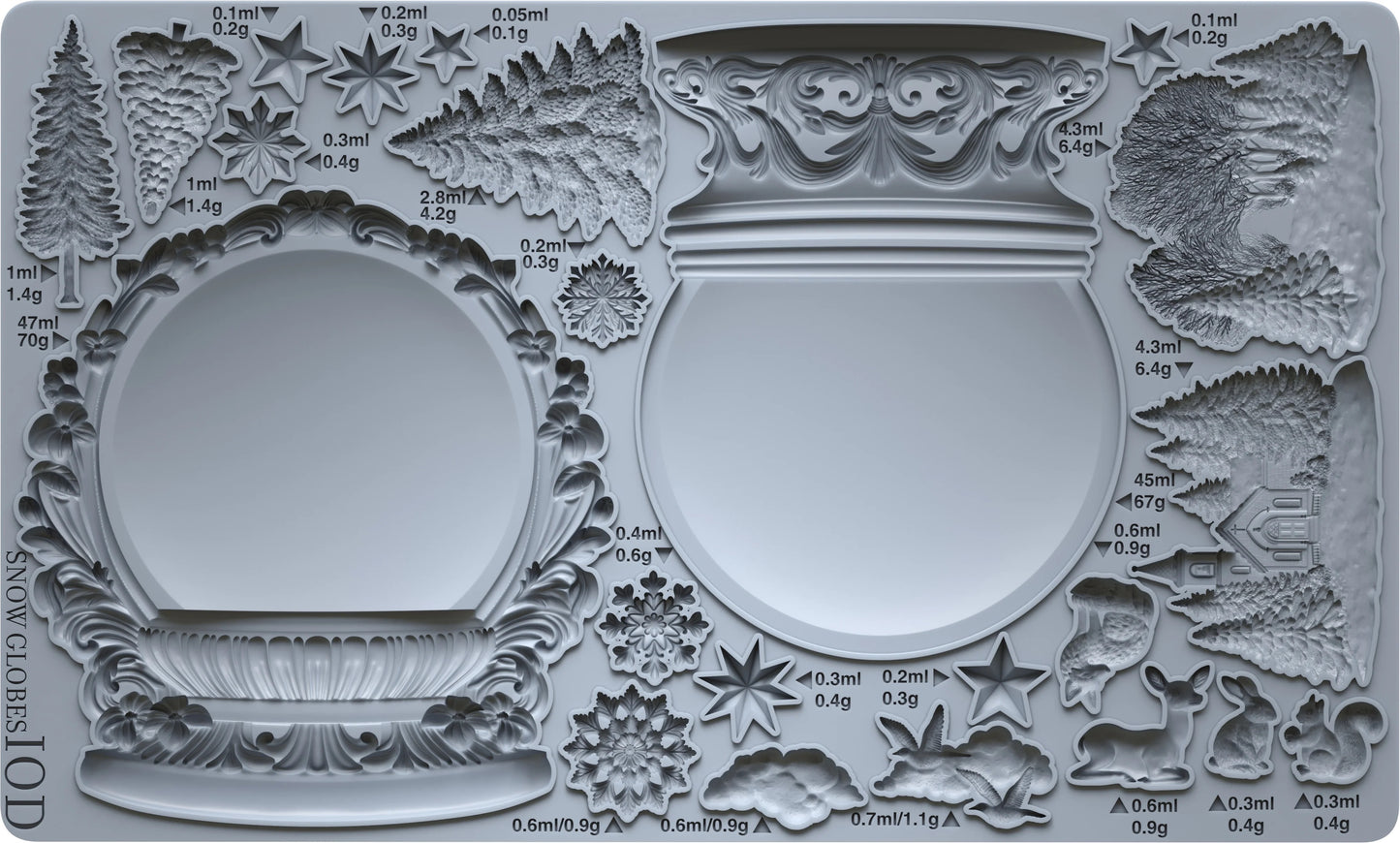 SNOW GLOBES 6X10 IOD MOULD™