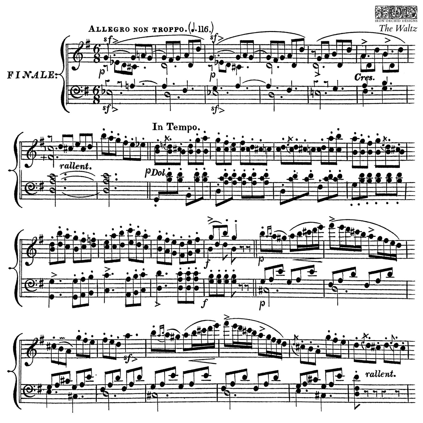 THE WALTZ IOD STAMP 12 X 12