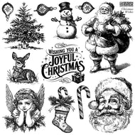 CHRISTMAS WISHES 12X12 IOD STAMP™