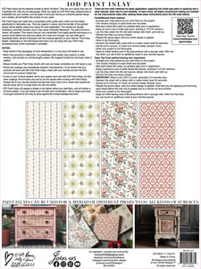 Lattice Rose IOD PAINT INLAY 12X16 PAD by IOD - Iron Orchid Designs -