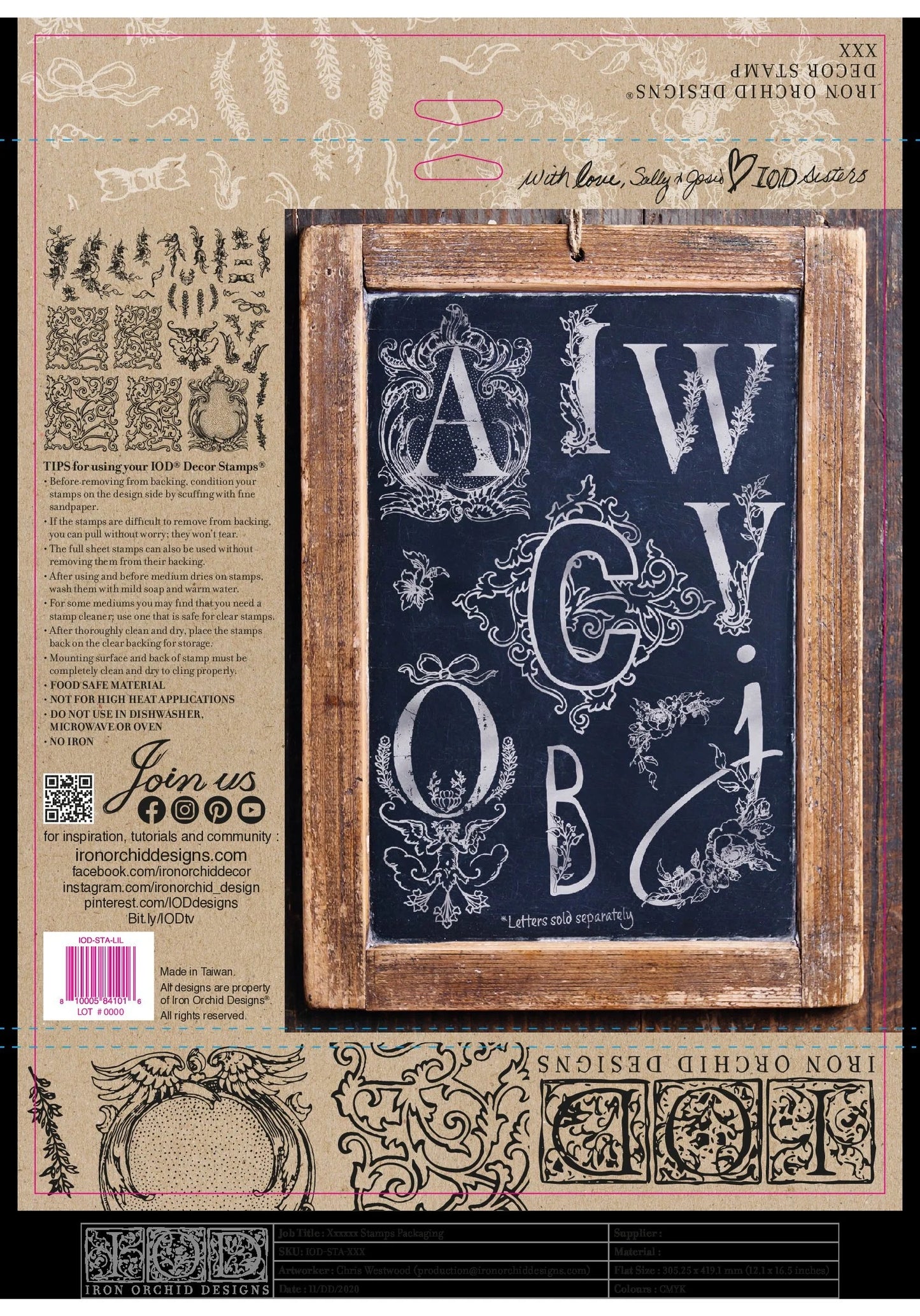 Alphabellies  ~ IOD Decor Stamps