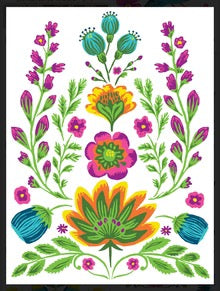 VIDA FLORA IOD PAINT INLAY  12x16 Pad, 8 Sheets ~ IOD Decor INLAY