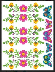 VIDA FLORA IOD PAINT INLAY  12x16 Pad, 8 Sheets ~ IOD Decor INLAY