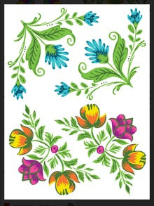 VIDA FLORA IOD PAINT INLAY  12x16 Pad, 8 Sheets ~ IOD Decor INLAY