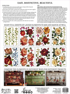 Collage de Fleurs, 8 Sheets ~ IOD Decor Transfer