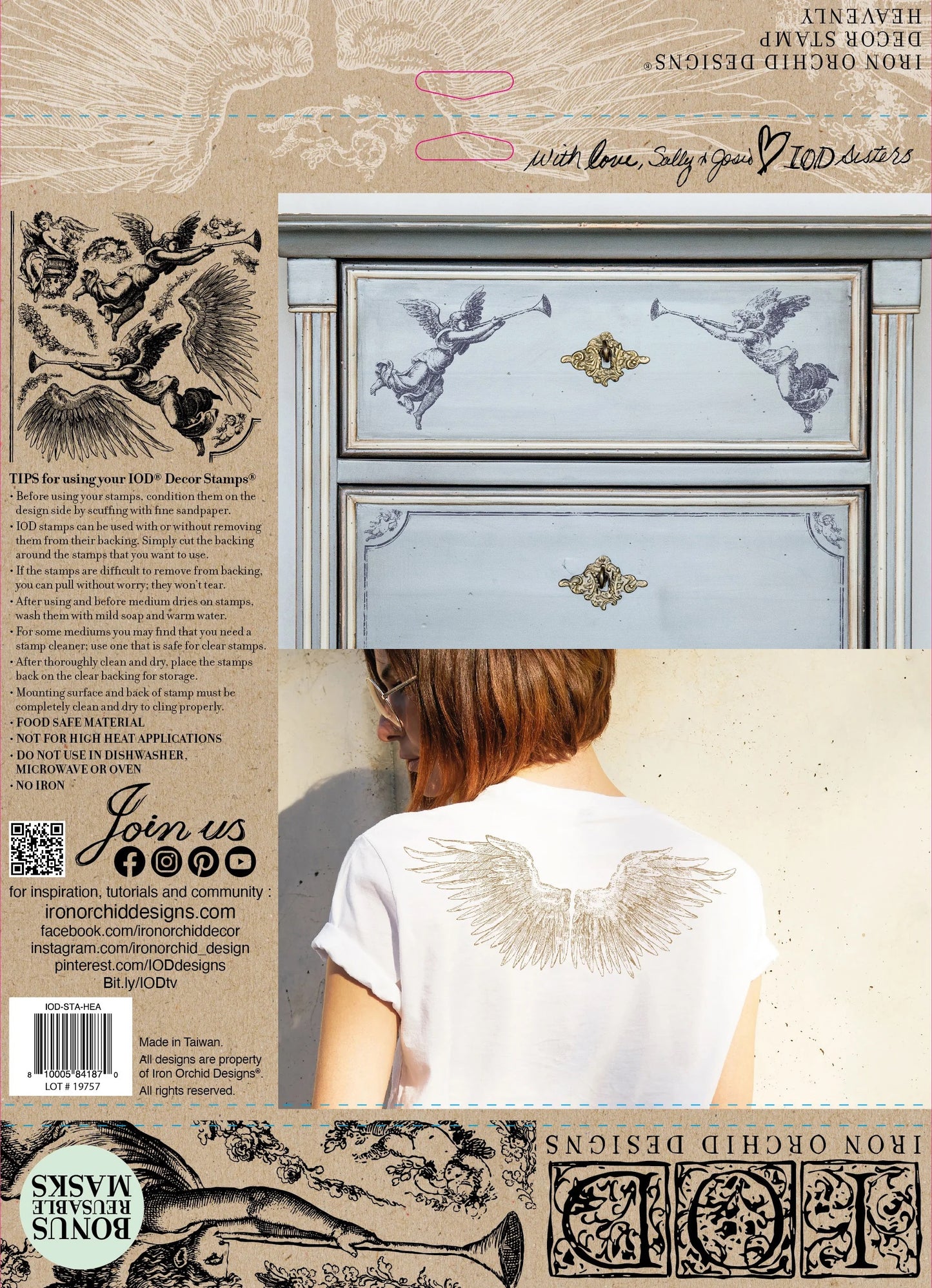 Heavenly~ IOD Decor Stamps