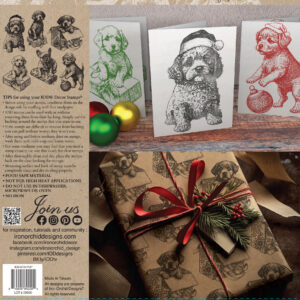 Christmas Pups ~ IOD Decor Stamps