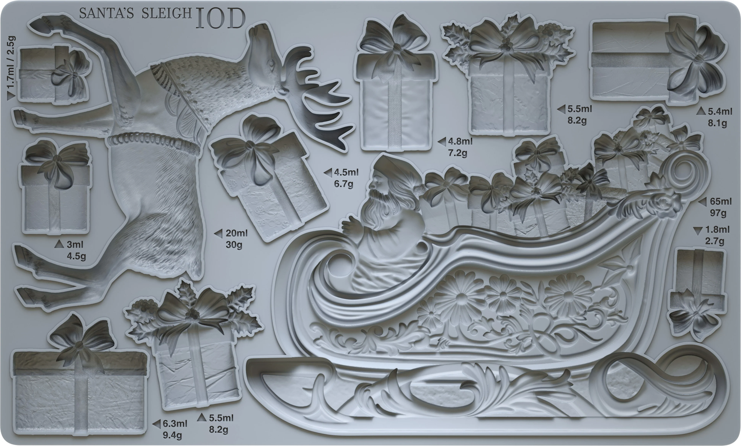 SANTA'S SLEIGH 6X10 IOD MOULD