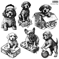Christmas Pups RETIRED~ IOD Decor Stamps