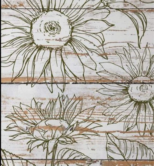 SUNFLOWERS (2-Sheet) ~ IOD Decor Stamps